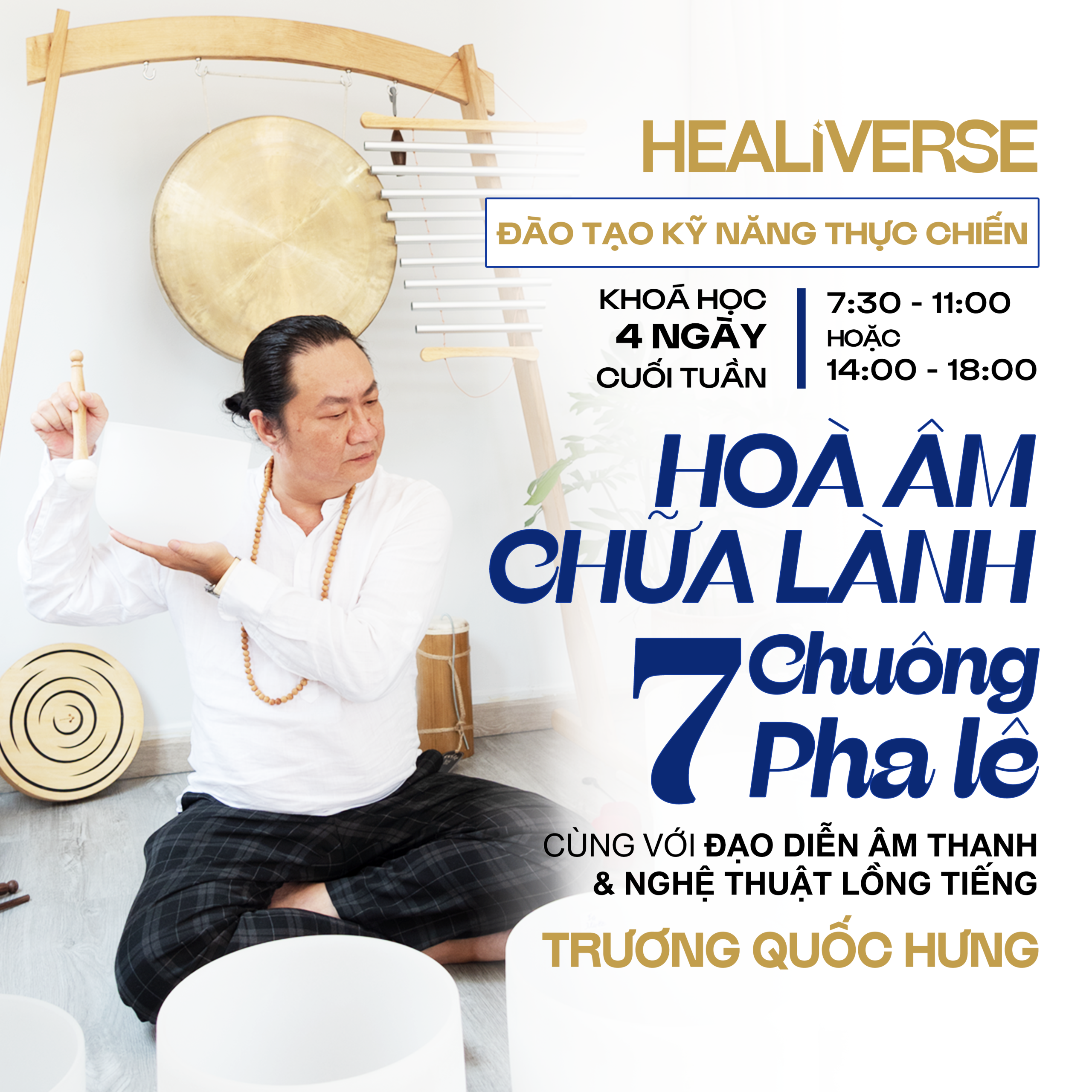 Crystal Singing Bowls – Hoà âm 7 chuông pha lê