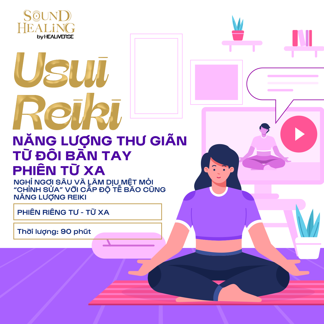 Buổi trải nghiệm thư giãn Usui Reiki (Phiên Online)